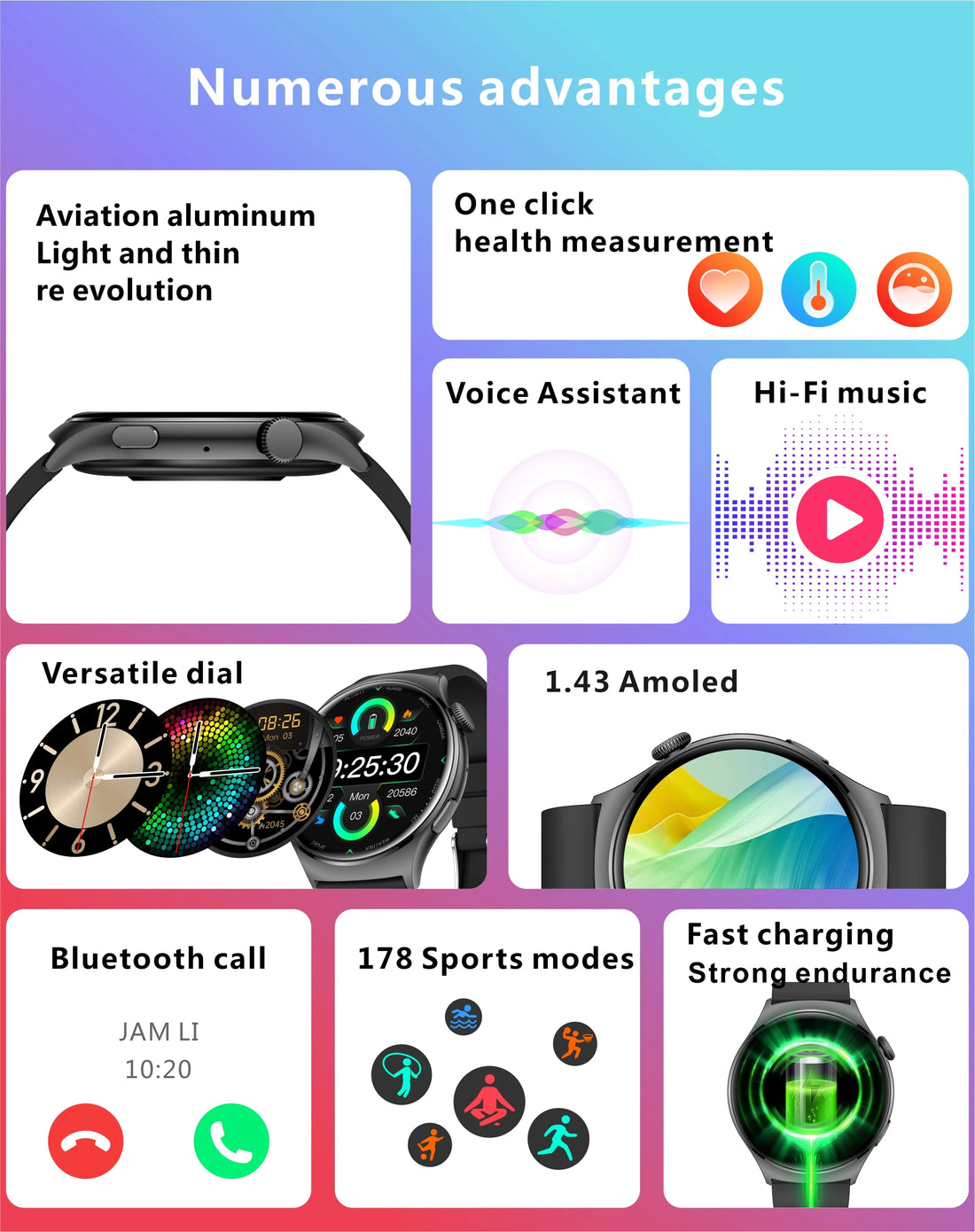 Aolon Mars R3 Smartwatch – Health & Fitness Tracker