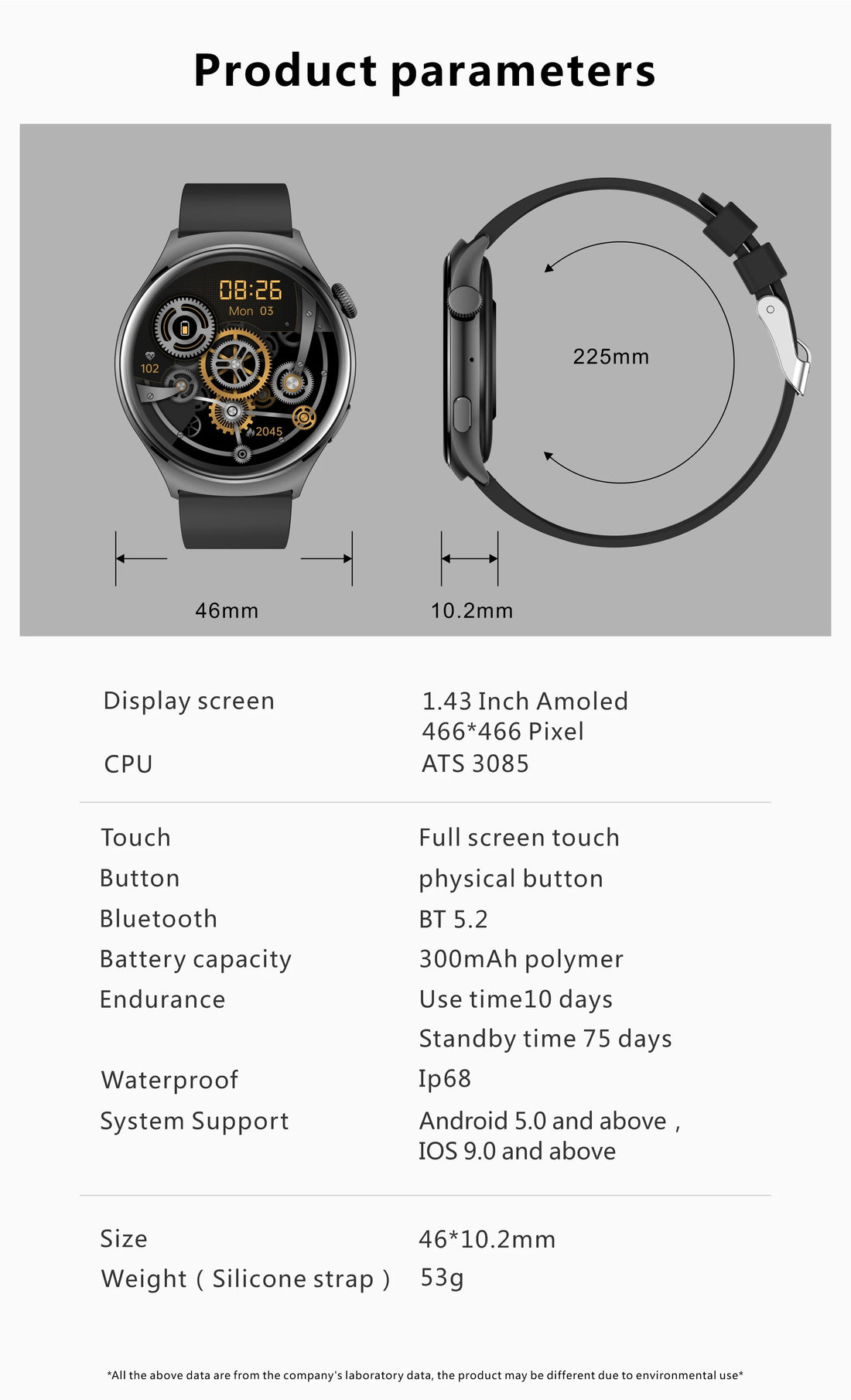 Aolon Mars R3 Smartwatch – Health & Fitness Tracker