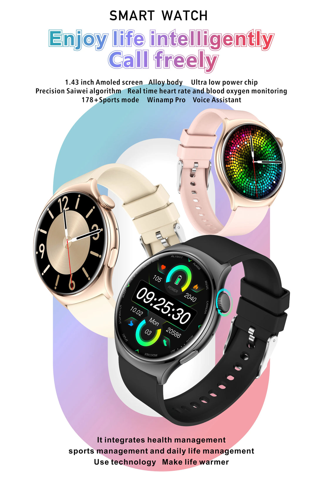 Aolon Mars R3 Smartwatch – Health & Fitness Tracker