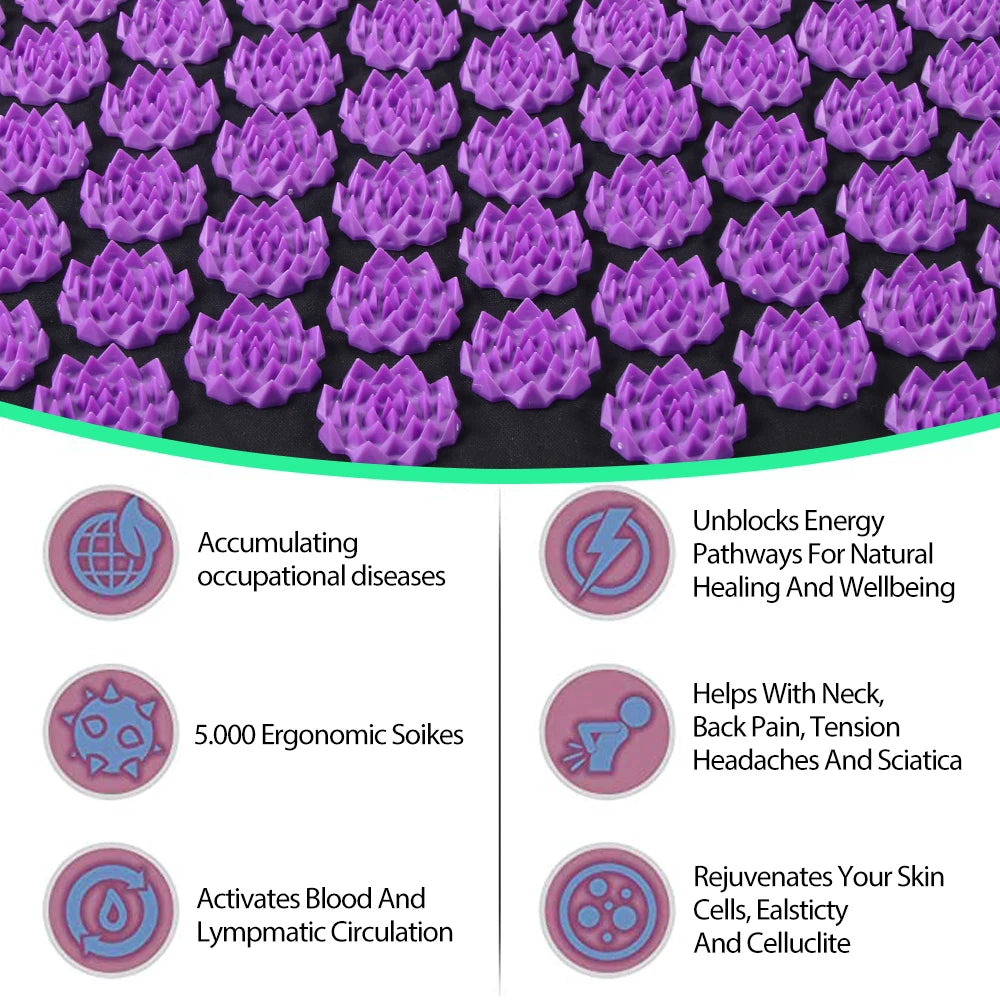 Acupressure Yoga Mat & Kuznetsov Applicator Cushion