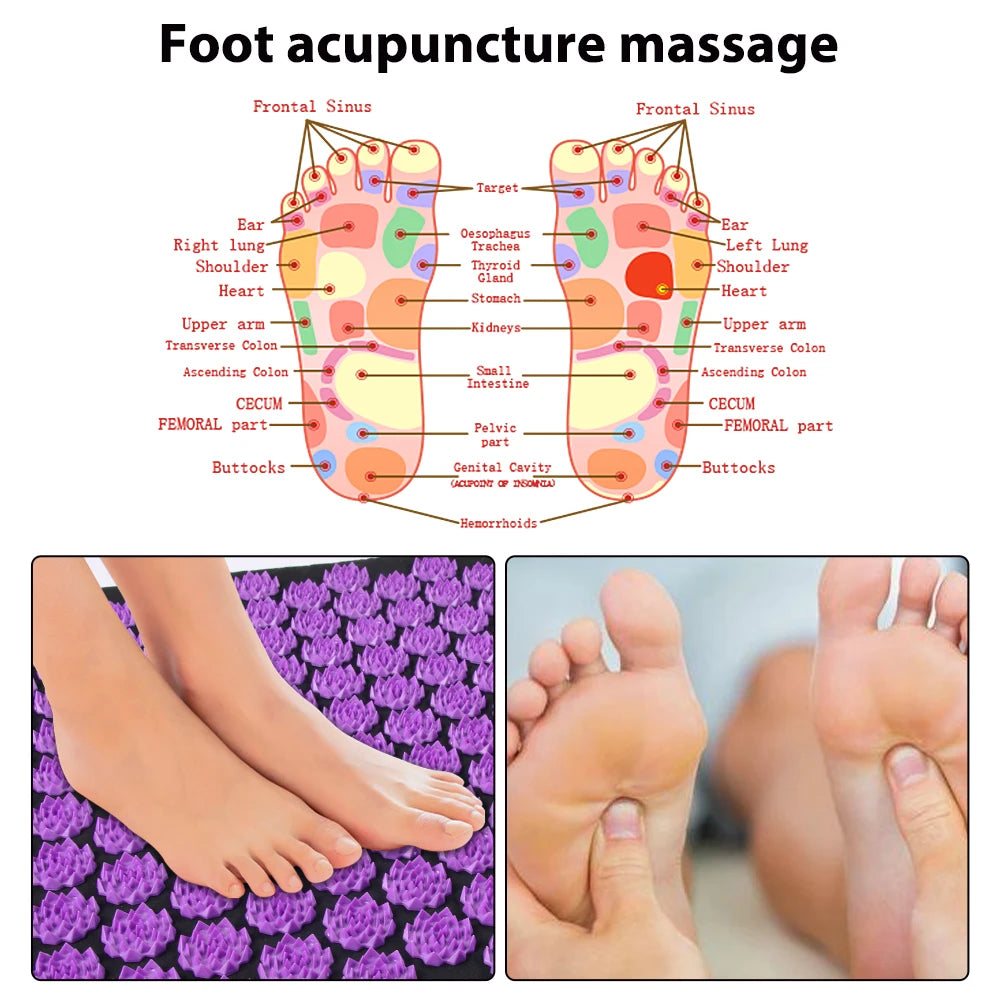 Acupressure Yoga Mat & Kuznetsov Applicator Cushion