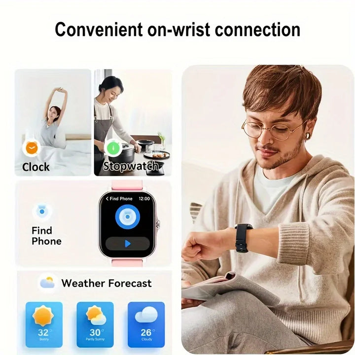 KESHUYOU 2025 Smartwatch – Call, Messages & Fitness Tracking