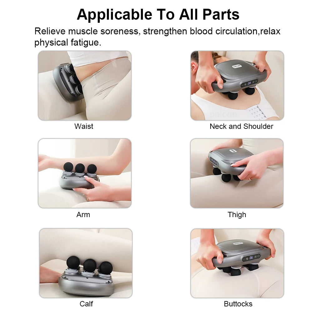 Professional Six-Head Fascia Gun Muscle Massager