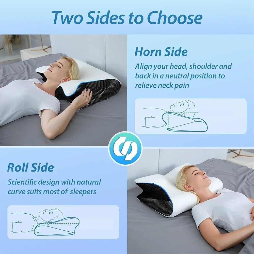 Butterfly Memory Foam Cervical Pillow with Neck Support