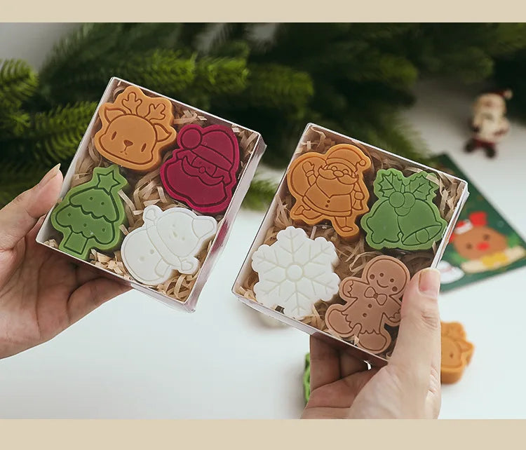 4-Piece Christmas Scented Candle Set with Box