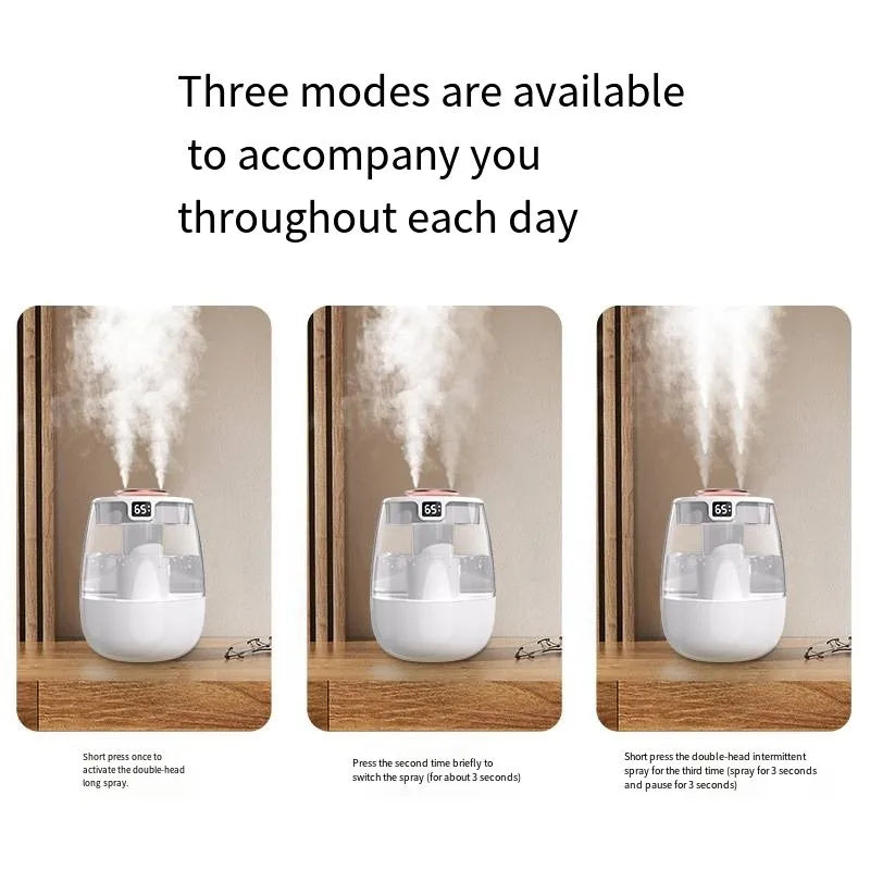 USB Air Humidifier & Aroma Diffuser – Double Spray with LED Light