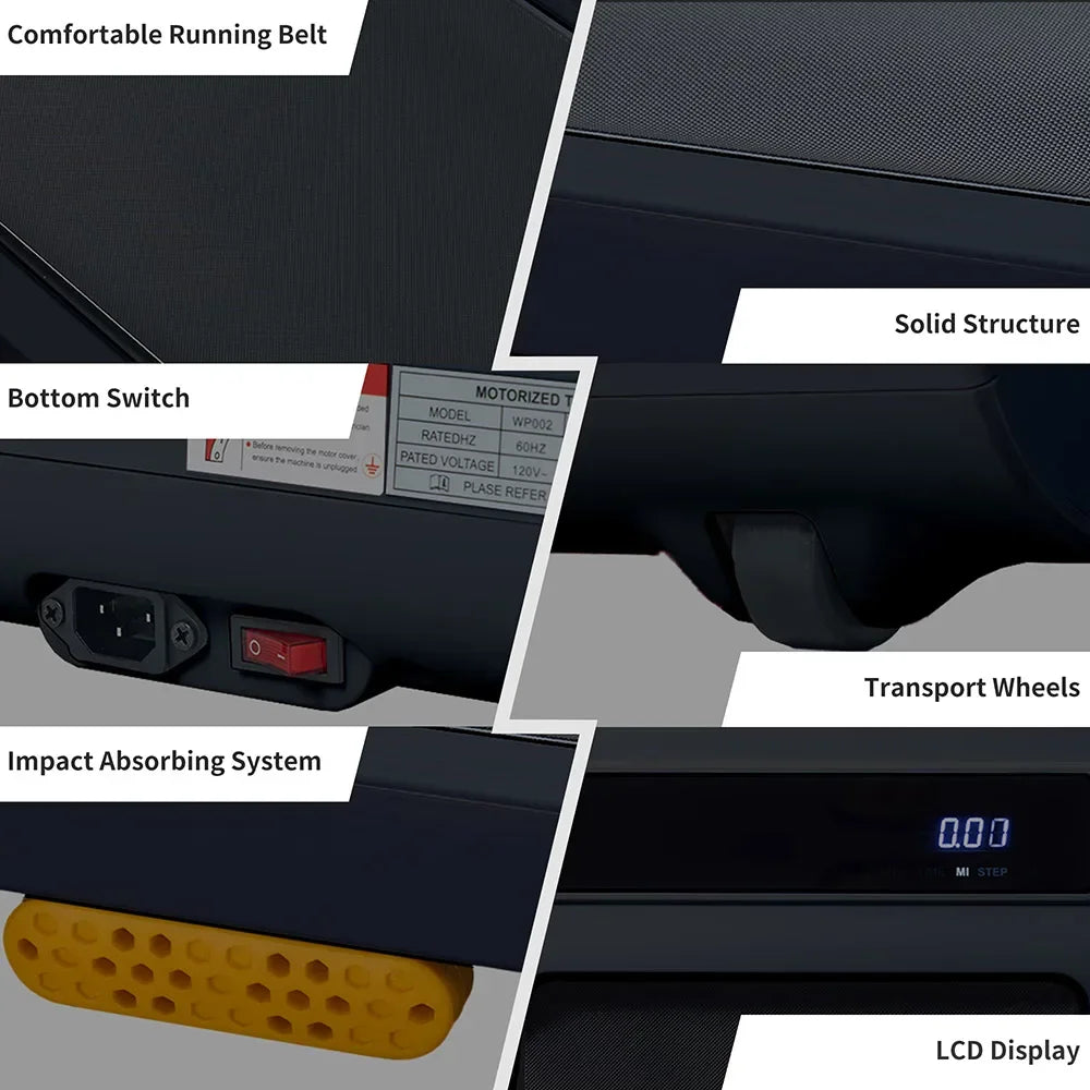 High-Efficiency Brushless Motor Treadmill – Home Fitness