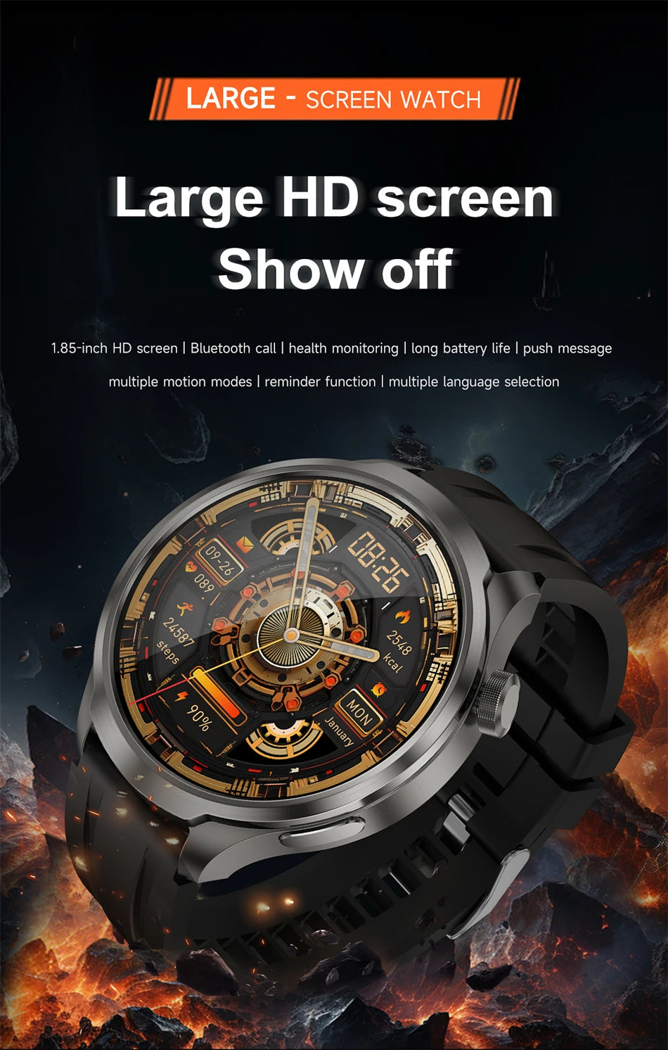 Huawei 1.85" Sport Smartwatch – GPS & Heart Rate