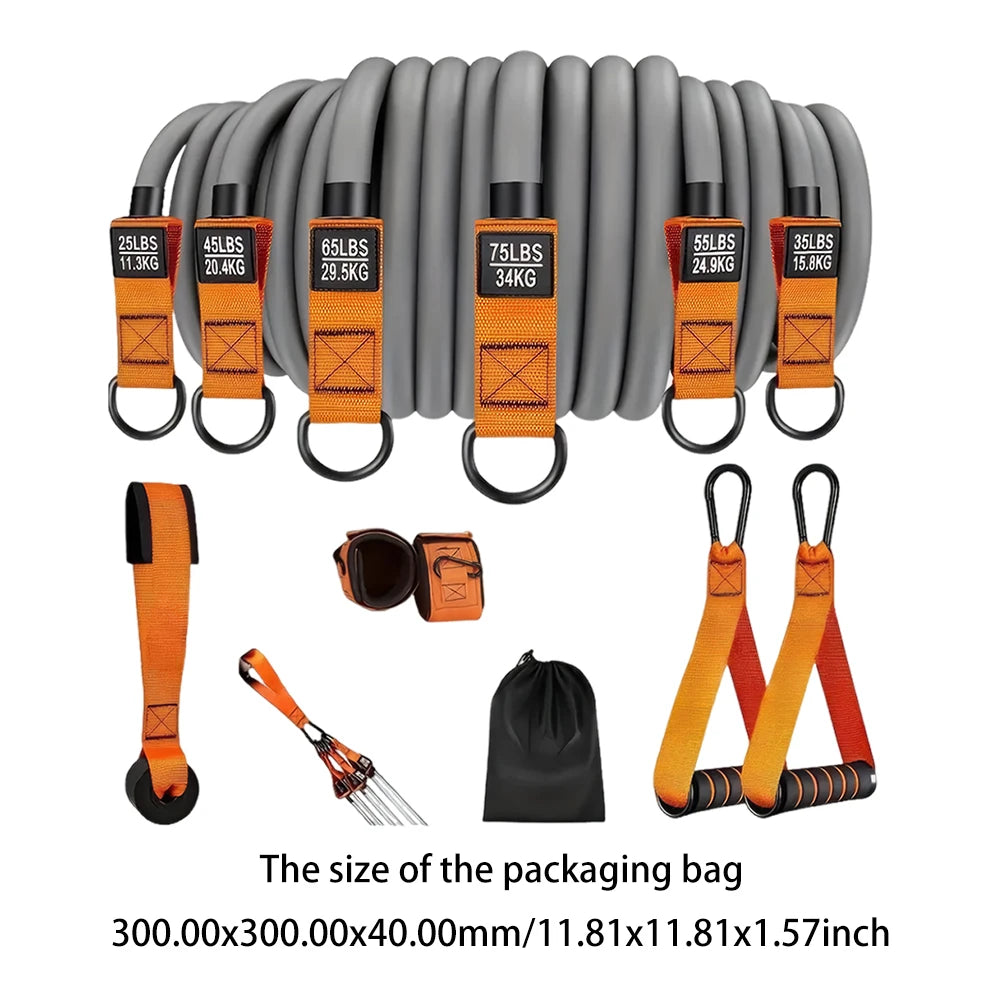Heavy-Duty Resistance Bands Set with Handles – Multi-Function
