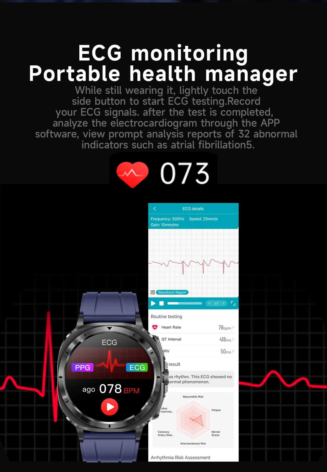 2025 Xiaomi Health Smartwatch – Body Analysis & ECG