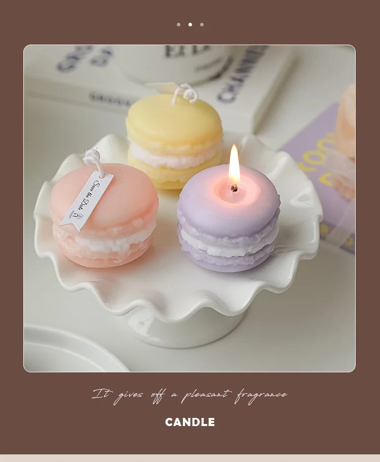 Macaron-Shaped Soy Wax Scented Candle