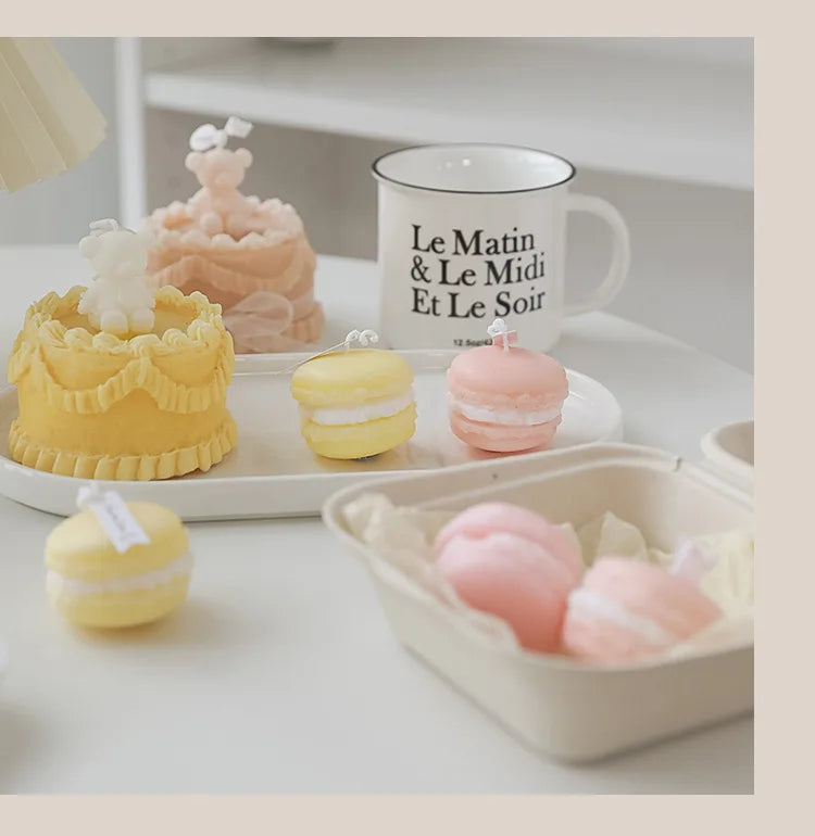 Macaron-Shaped Soy Wax Scented Candle