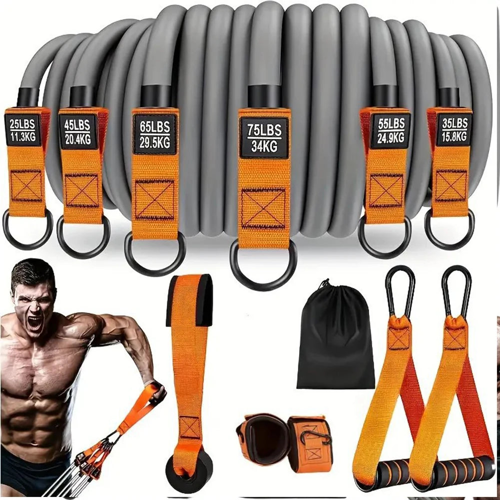 Heavy-Duty Resistance Bands Set with Handles – Multi-Function