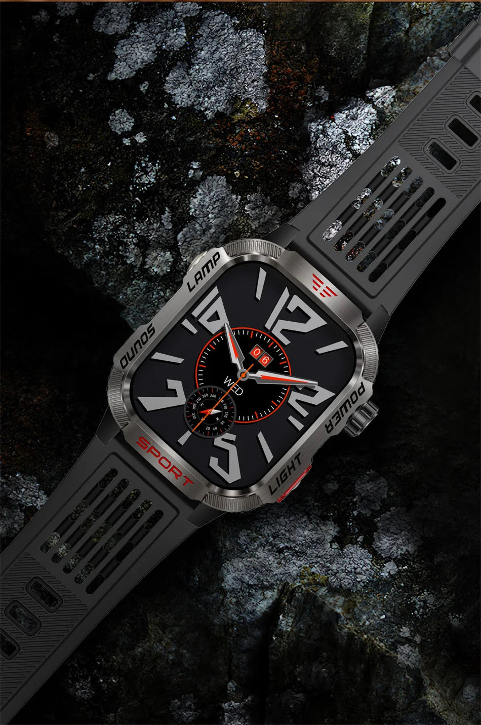 Military Outdoor Smartwatch – Compass & Bluetooth Call