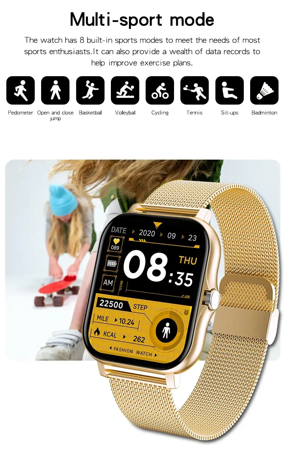 2024 Bluetooth Call Smartwatch – Fitness Tracker & Waterproof