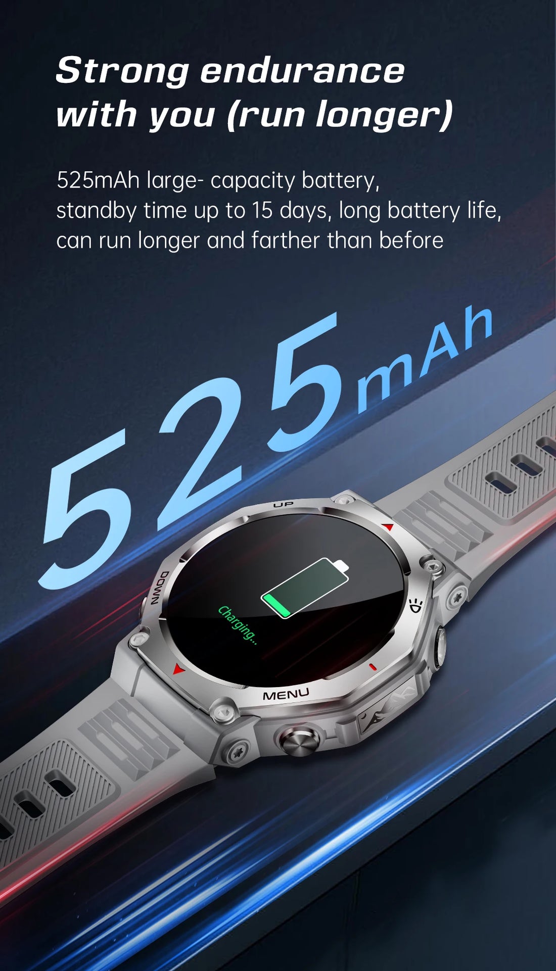 T-Rex 3 GPS Smartwatch – 5ATM Waterproof Military Sport