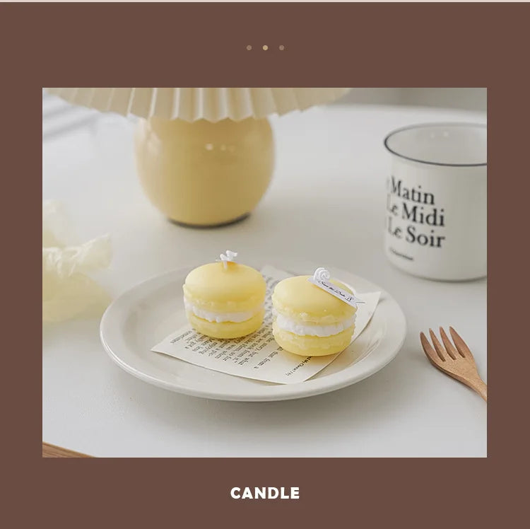 Macaron-Shaped Soy Wax Scented Candle