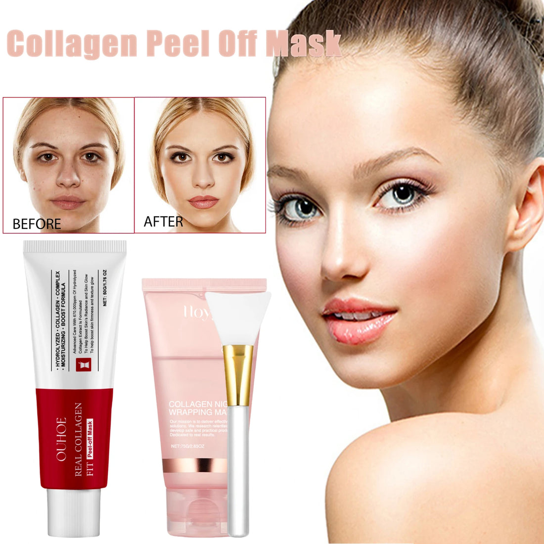 Collagen Peel-Off & Overnight Hydrating Mask – Korean Skincare