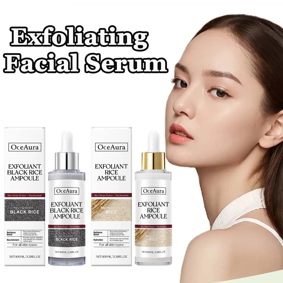 Black Rice Exfoliating Facial Serum – Pore Cleansing & Brightening
