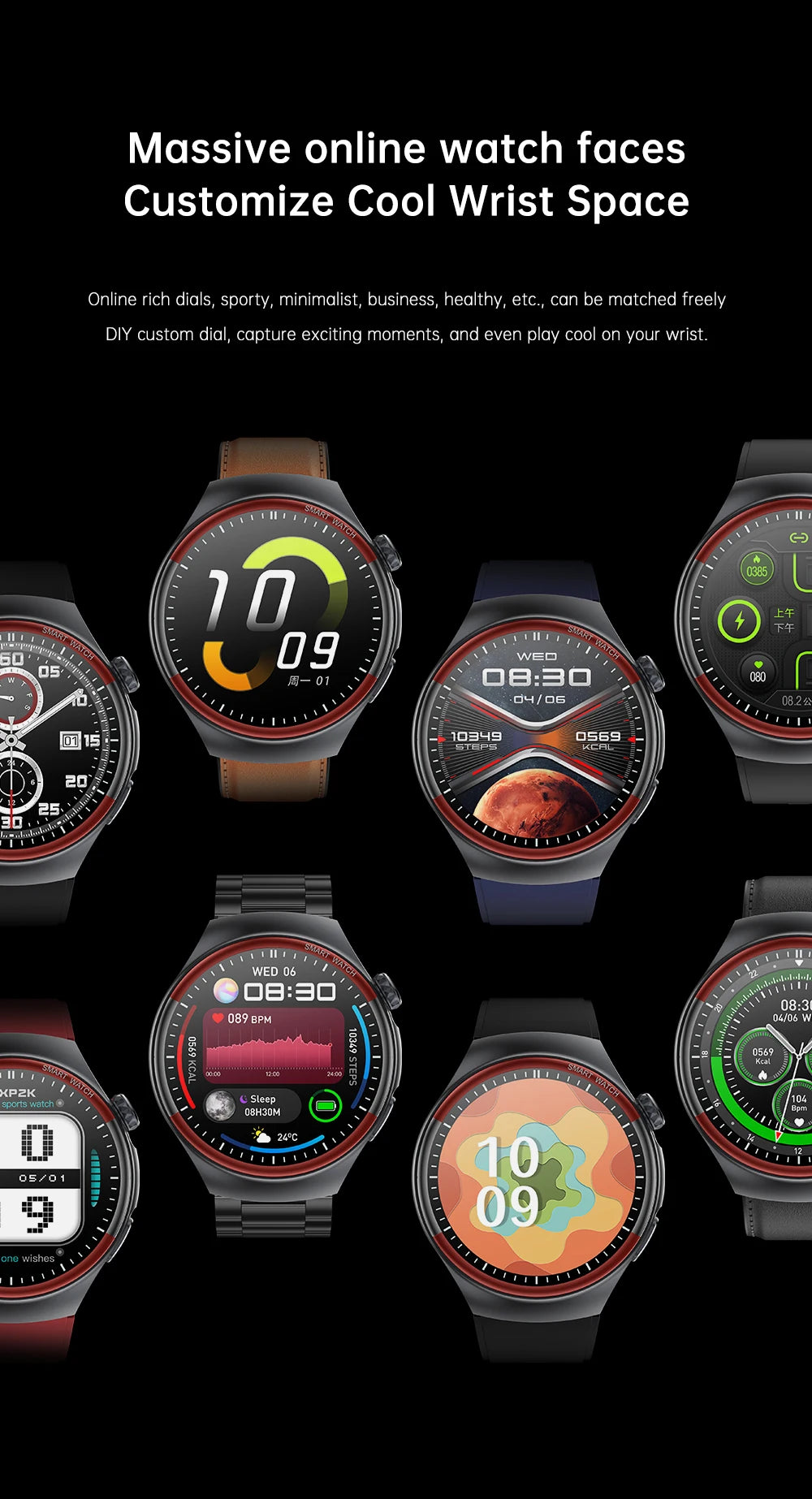 2025 High-End Laser Detection Smartwatch – Men’s Health
