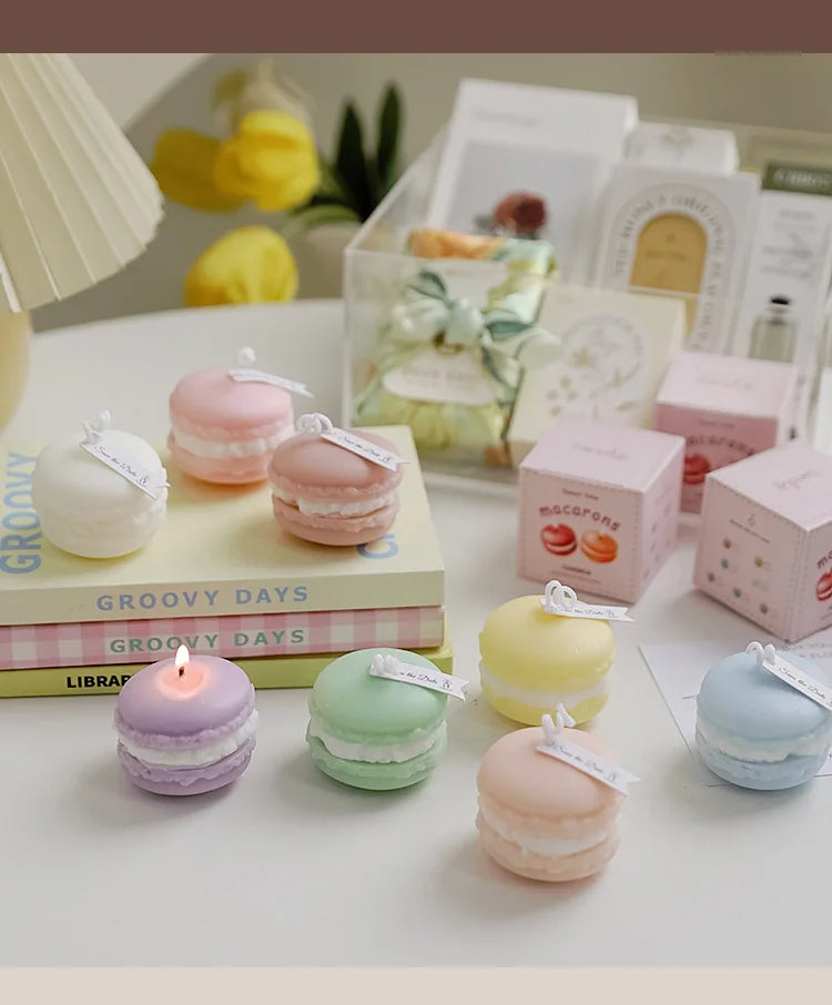 Macaron-Shaped Soy Wax Scented Candle