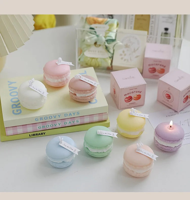 Macaron-Shaped Soy Wax Scented Candle