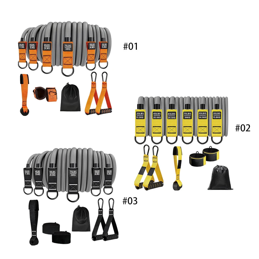 Heavy-Duty Resistance Bands Set with Handles – Multi-Function