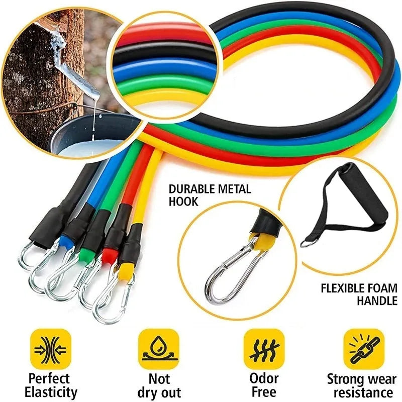 11-Piece Resistance Band Set – Pull Rope & Fitness Accessories