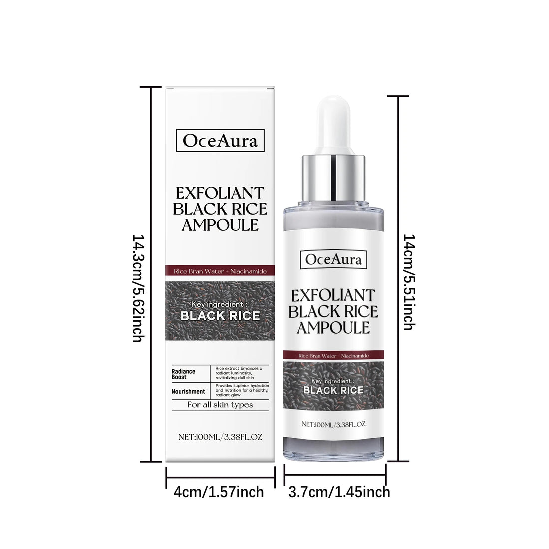 Black Rice Exfoliating Facial Serum – Pore Cleansing & Brightening