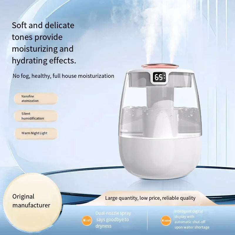 USB Air Humidifier & Aroma Diffuser – Double Spray with LED Light