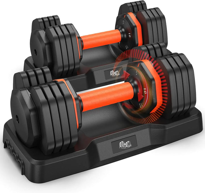 Adjustable 25LB Dumbbell Set – Anti-Slip Handle