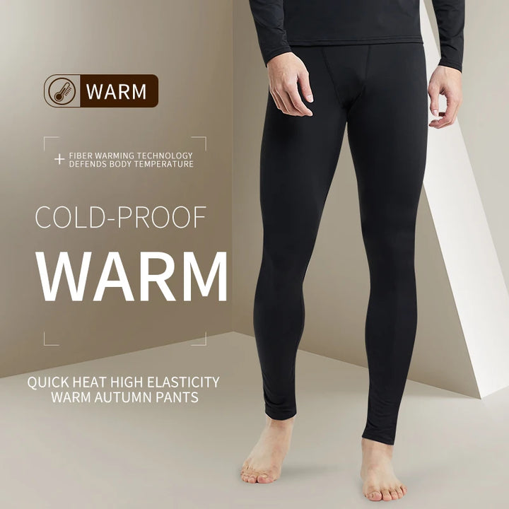 Men’s Warm Plush Sports Pants – Slim Fit & High Elasticity