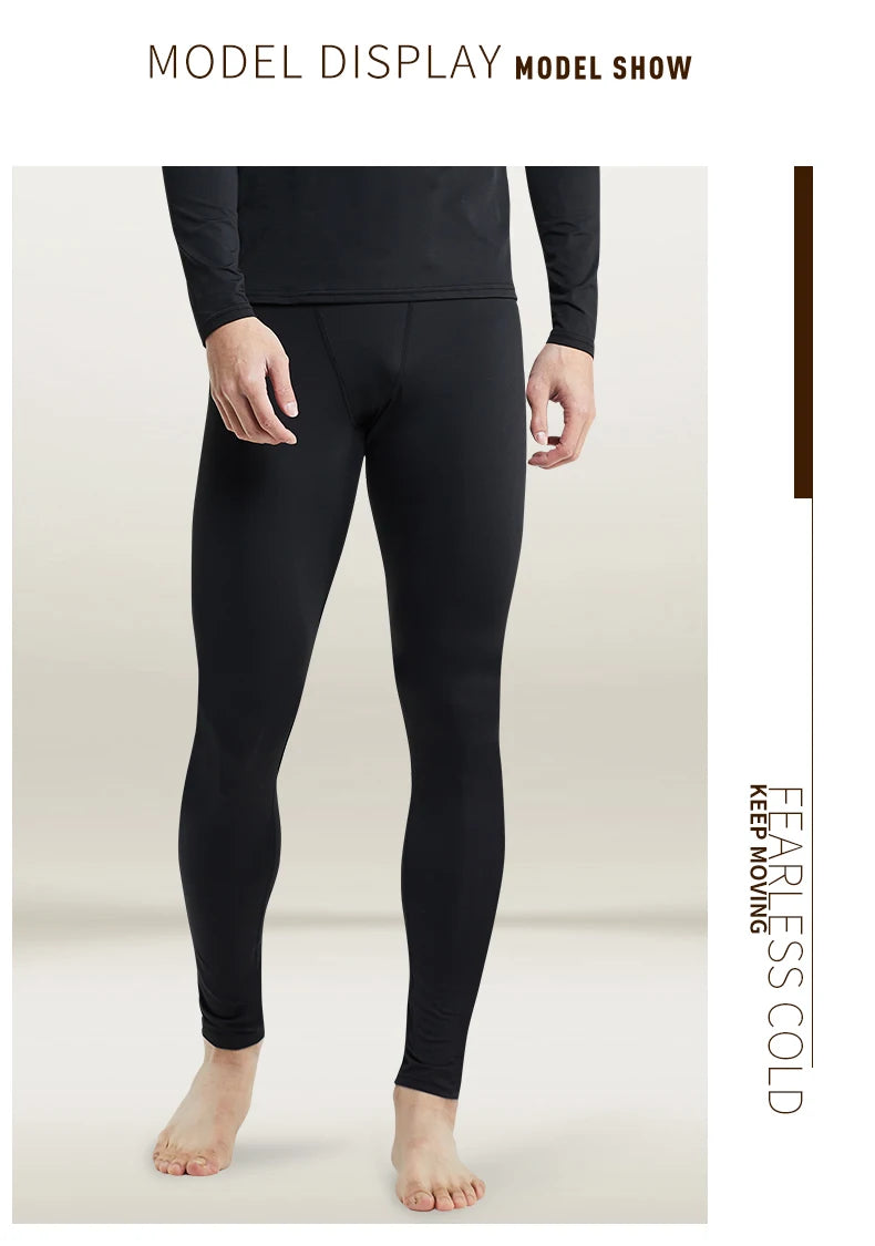 Men’s Warm Plush Sports Pants – Slim Fit & High Elasticity