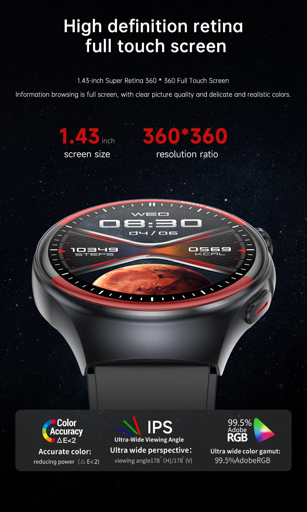 2025 High-End Laser Detection Smartwatch – Men’s Health