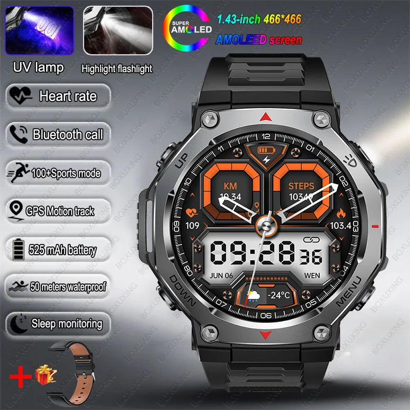 T-Rex 3 GPS Smartwatch – 5ATM Waterproof Military Sport