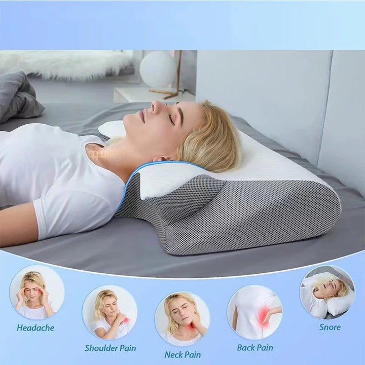 Butterfly Memory Foam Cervical Pillow with Neck Support