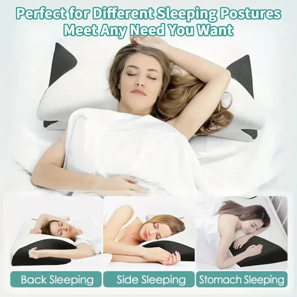Butterfly Memory Foam Cervical Pillow with Neck Support