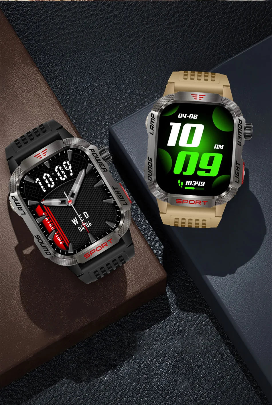 Military Outdoor Smartwatch – Compass & Bluetooth Call