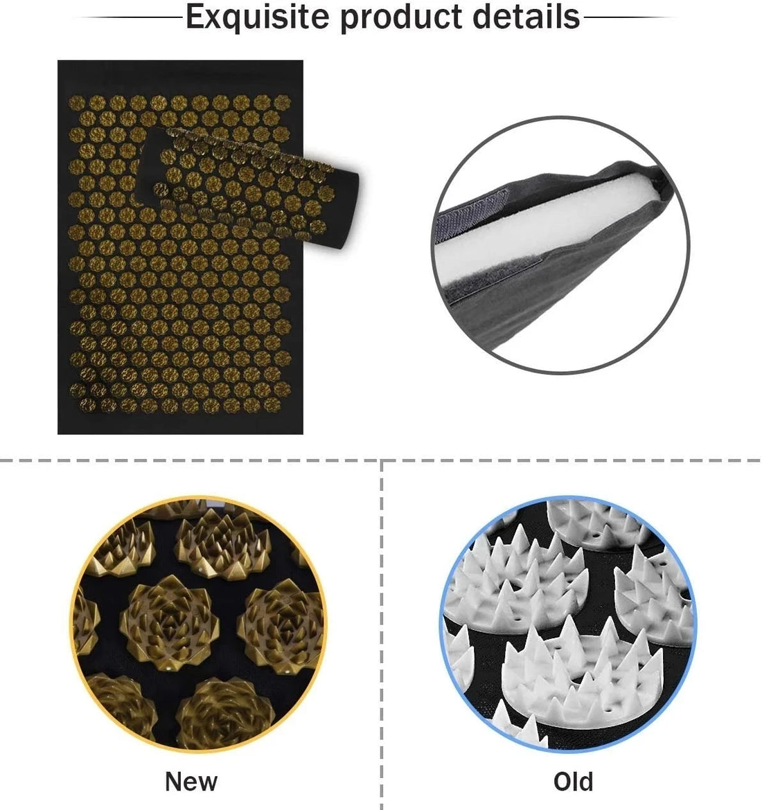Acupressure Yoga Mat & Kuznetsov Applicator Cushion