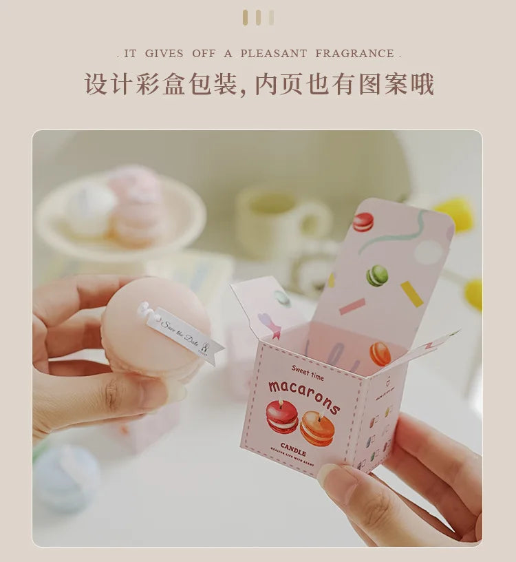Macaron-Shaped Soy Wax Scented Candle