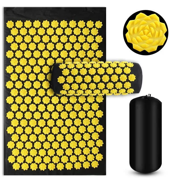 Acupressure Yoga Mat & Kuznetsov Applicator Cushion