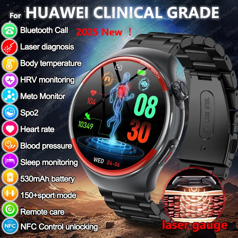 2025 Nursing Health Laser Smartwatch – Blood Pressure & Heart Monitor