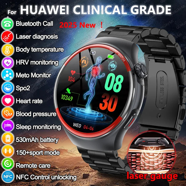 2025 Nursing Health Laser Smartwatch – Blood Pressure & Heart Monitor