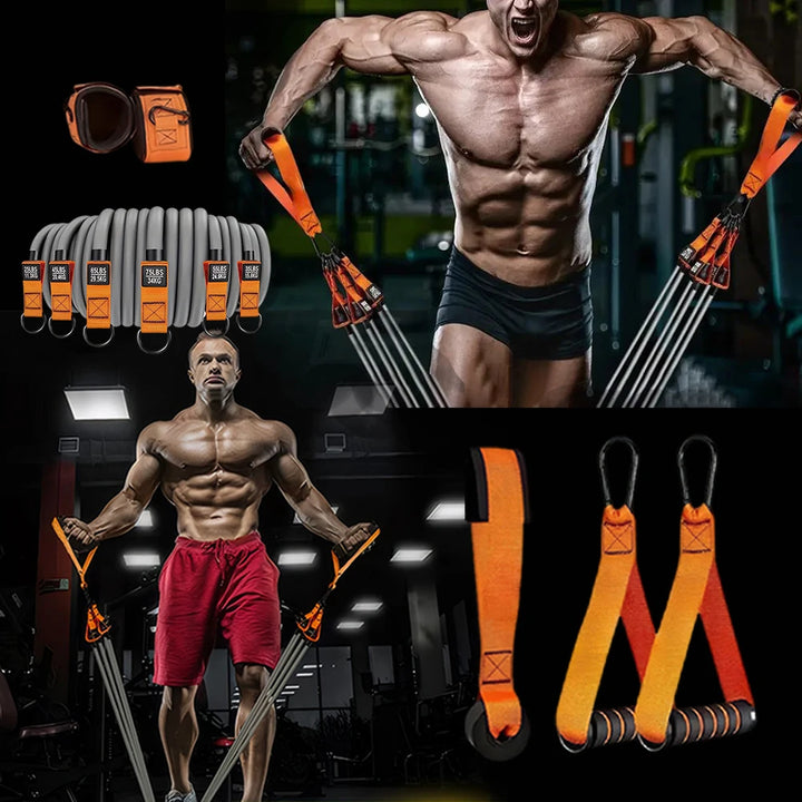 Heavy-Duty Resistance Bands Set with Handles – Multi-Function