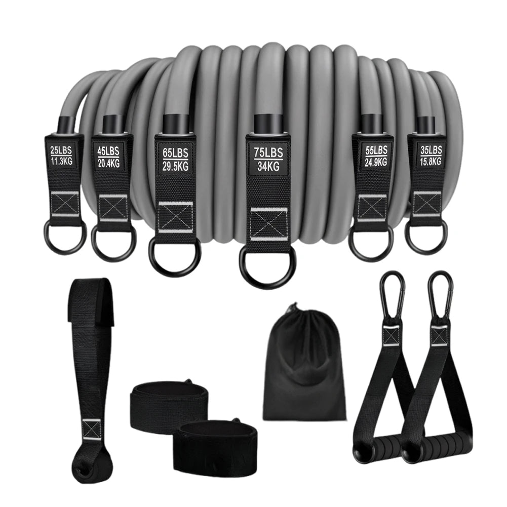 Heavy-Duty Resistance Bands Set with Handles – Multi-Function