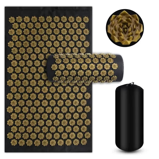 Acupressure Yoga Mat & Kuznetsov Applicator Cushion