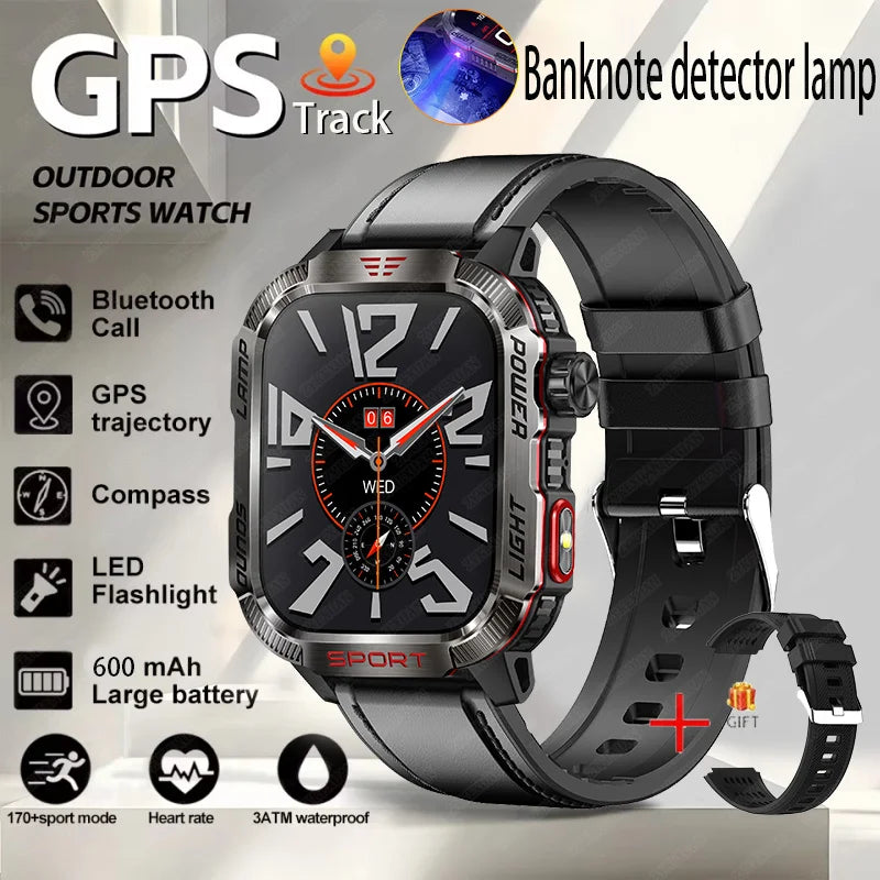 Military Outdoor Smartwatch – Compass & Bluetooth Call