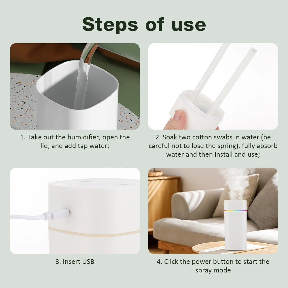 USB Portable Cool Mist Humidifier