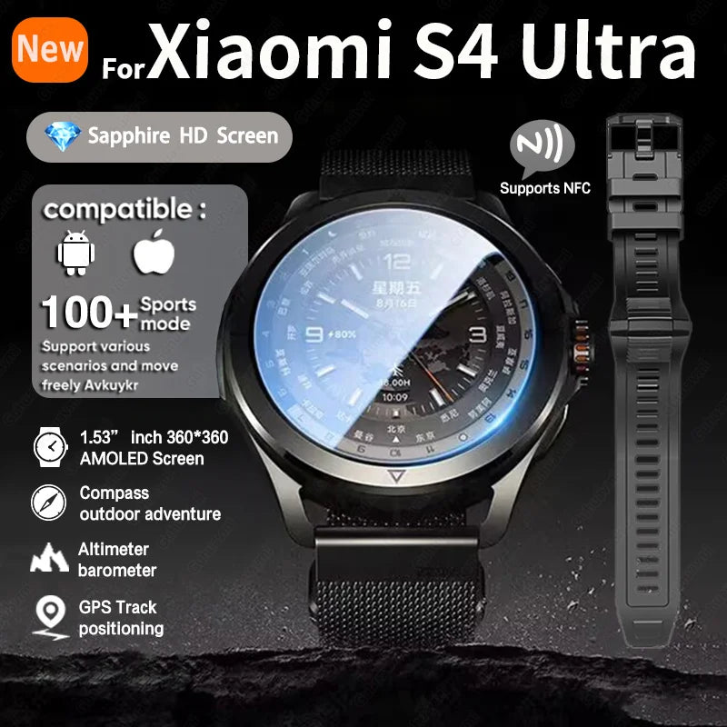 Xiaomi S4 Ultra Smartwatch for – Fitness & Bluetooth Call