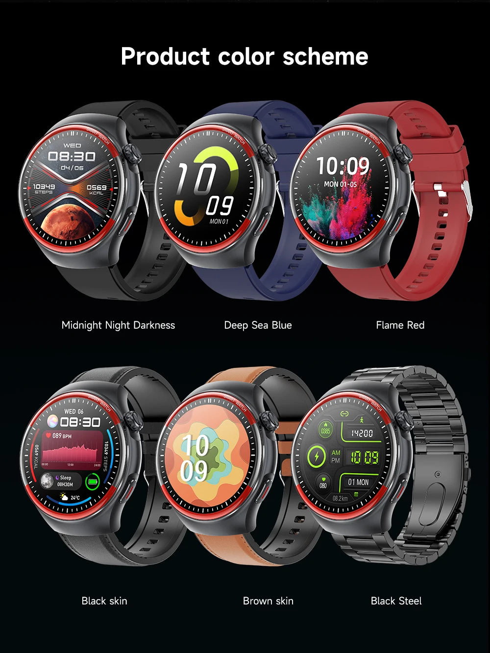 2025 Nursing Health Laser Smartwatch – Blood Pressure & Heart Monitor